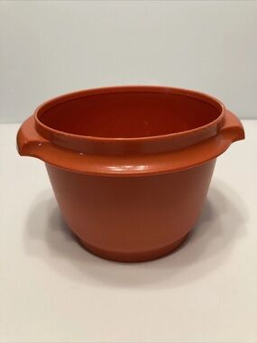 Vintage Tupperware Bowl  #886-6 Orange Storage-2 Cup-NO LID